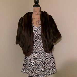 Antique mink shawl with original furrier’s label